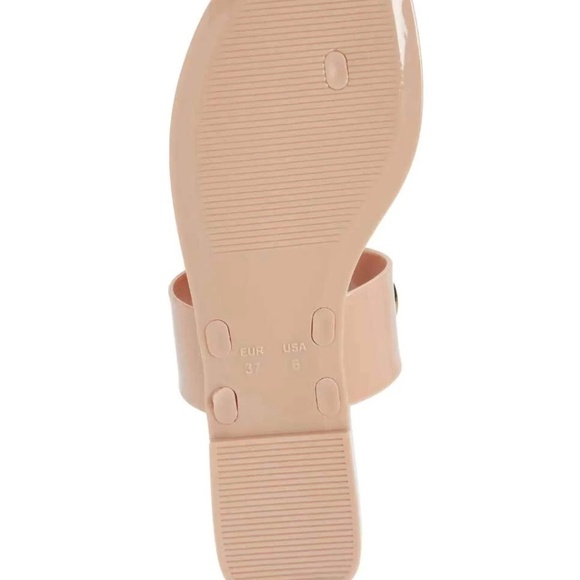 NWT Anthropologie Jeffrey Campbell  A Lil Bit Sandal In Natural Shiny 8 - Picture 4 of 7